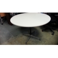 42'' Off White Round Herman Miller Table w / Chrome Black Base